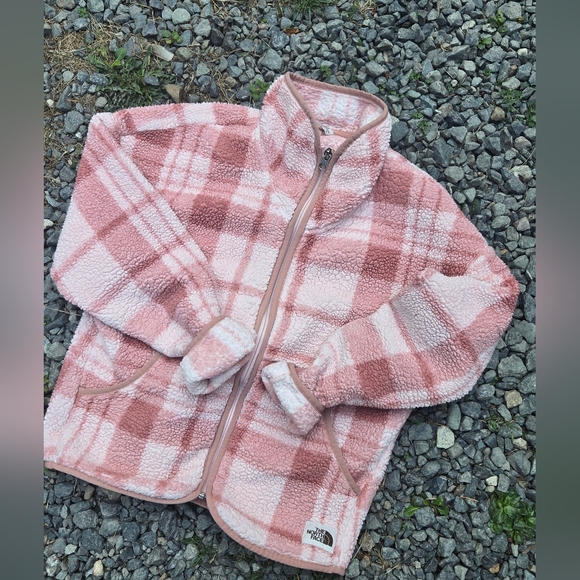 ☕️THE NORTHFACE SHERPA JACKET GIRLS KIDS SIZE XL / 18 - Picture 1 of 4